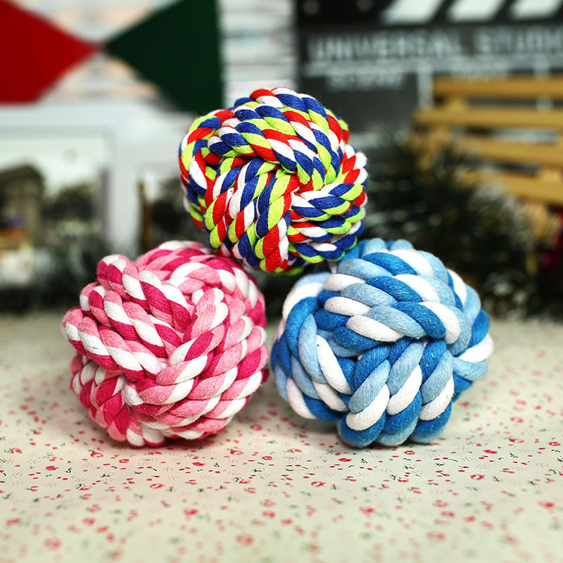 Cotton Rope Ball Dog Toy — Durable Chew & Play