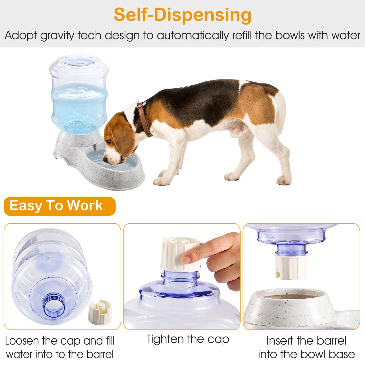 Gravity Pet Water Dispenser — 3.5L Auto-Refill
