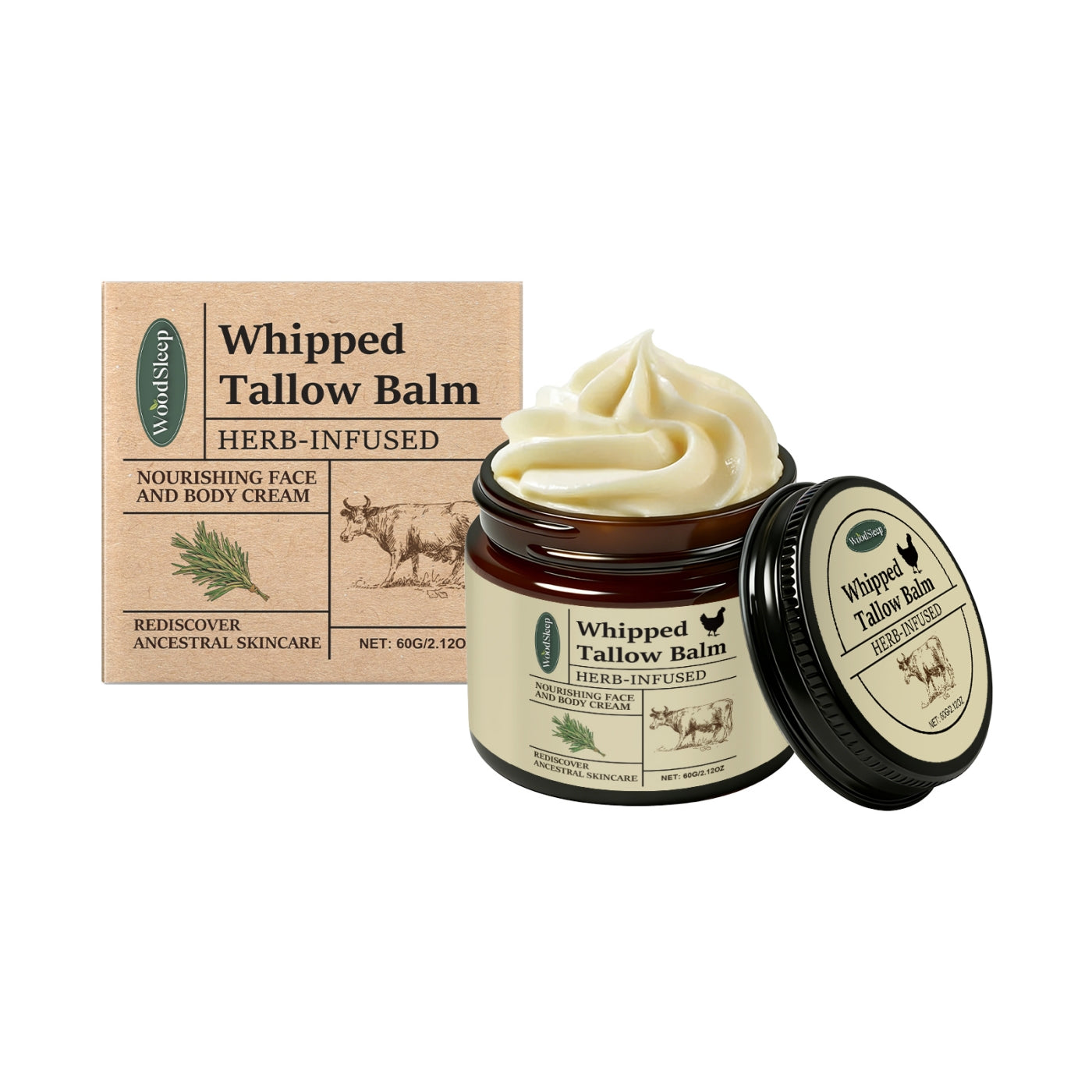 Whipped Tallow Balm — Natural Grass-Fed Skin Moisturizer