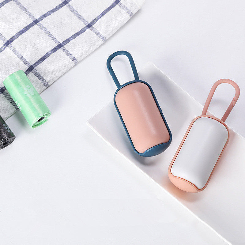 Pet Poop Bag Dispenser — Leash-Clip Holder with Bags
