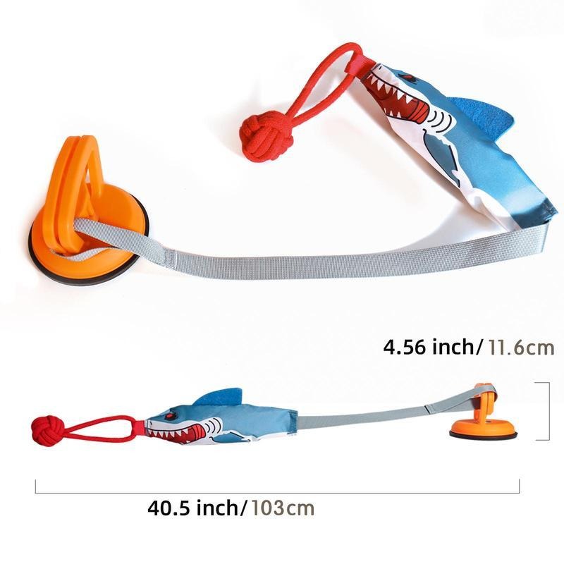 Shark Shaped Interactive Pet Toy with Suction Cup