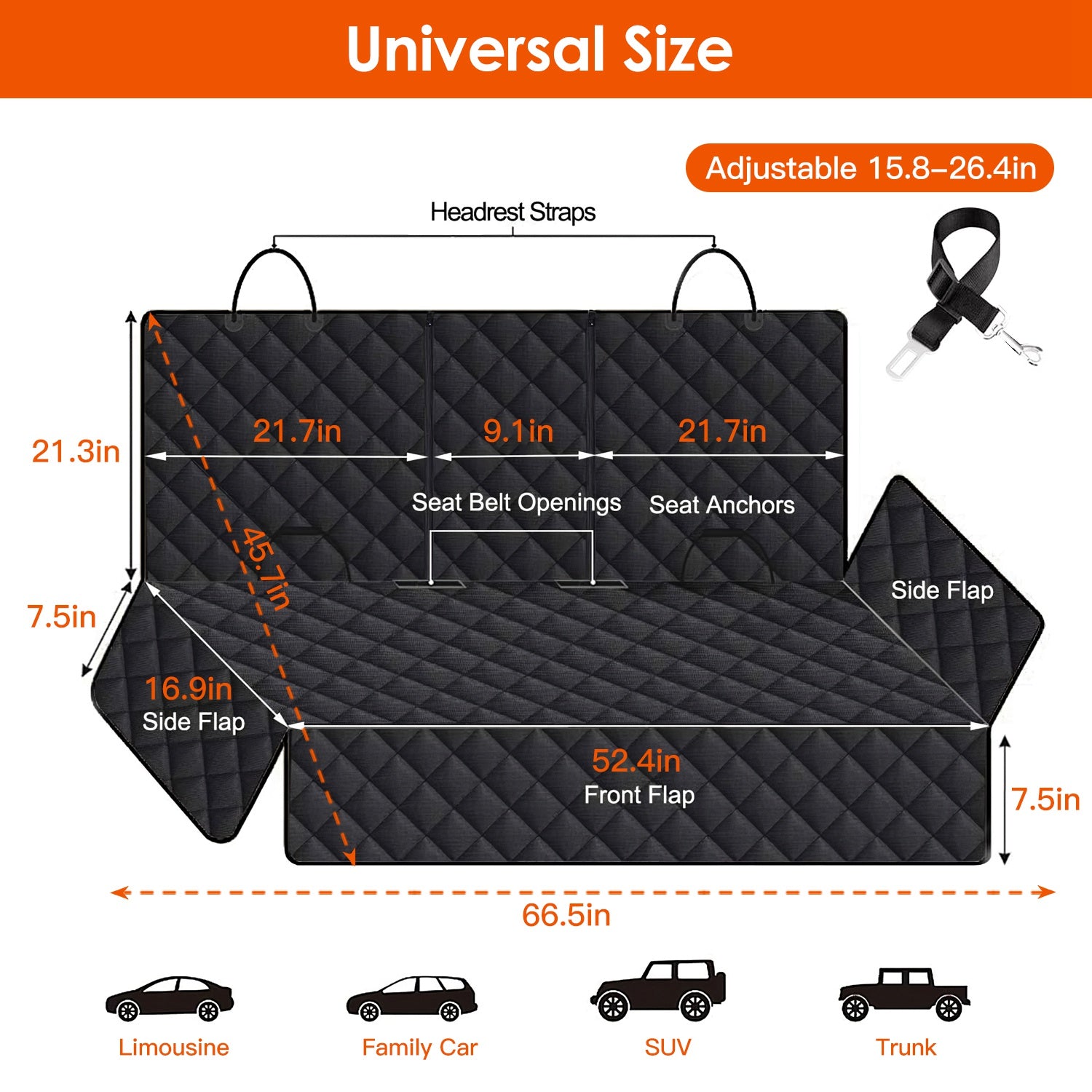 Waterproof Dog Car Seat Cover — Scratchproof Back-Seat Hammock