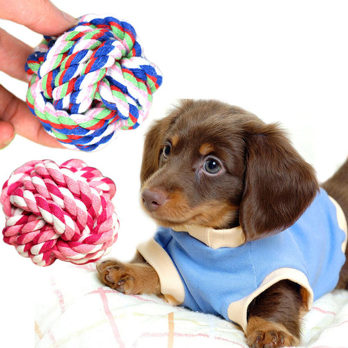 Cotton Rope Ball Dog Toy — Durable Chew & Play