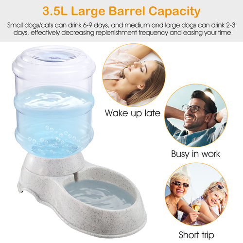 Gravity Pet Water Dispenser — 3.5L Auto-Refill