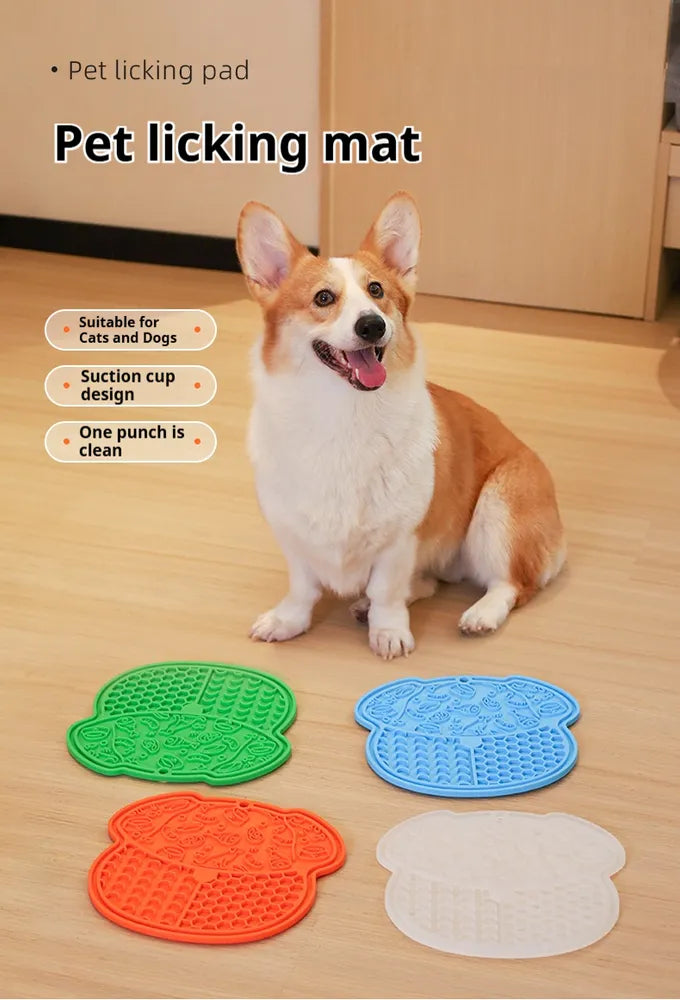 Lick Mat with Strong Suction — Slow Feeder for Dogs & Cats
