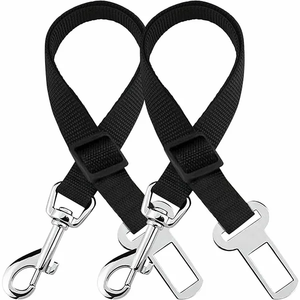 Pet Car Seat Belt (2-Pack) — Adjustable Safety Restraint