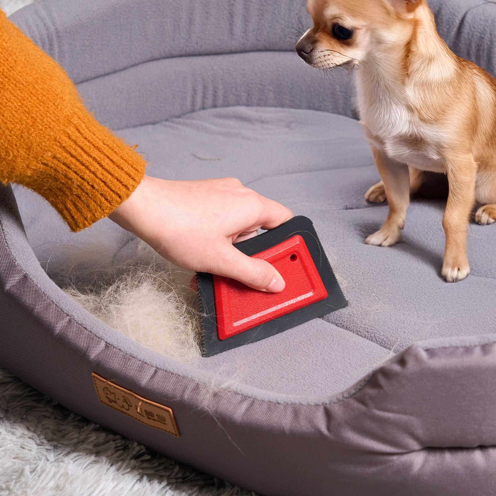 Mini Pet Hair Remover — Reusable Couch & Rug Tool