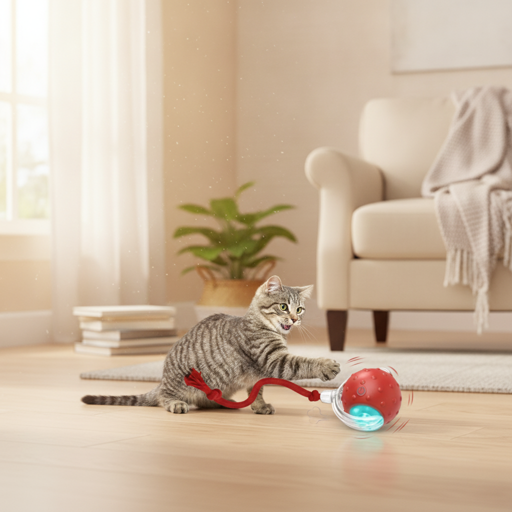 Interactive Rolling Ball Cat Toy — Endless Chase Fun