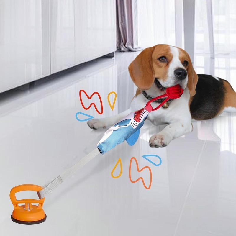 Shark Shaped Interactive Pet Toy with Suction Cup