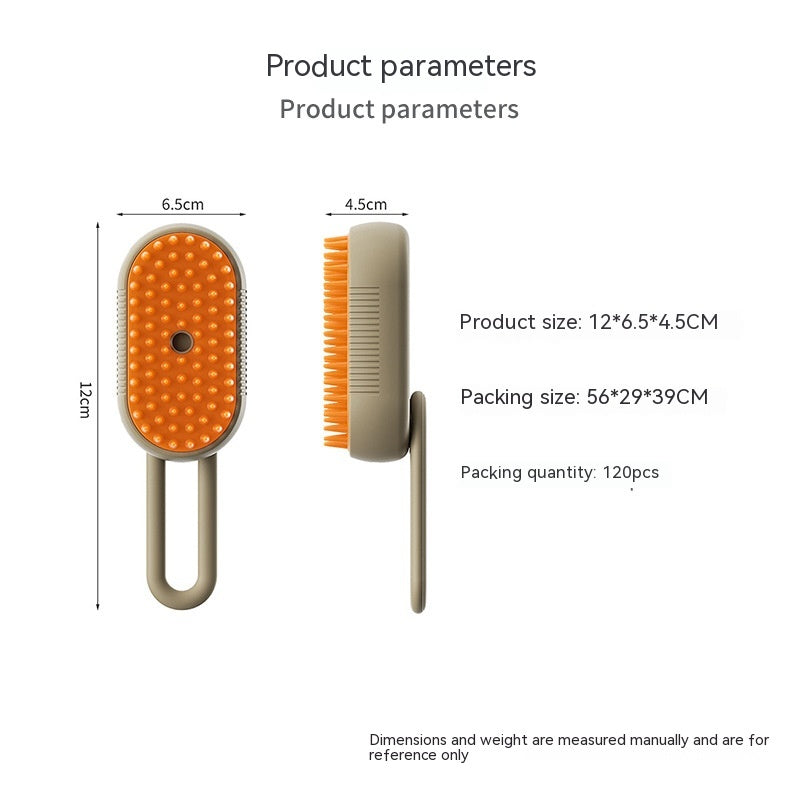 3-in-1 Steam Pet Grooming Brush — Spray, Massage & Deshed