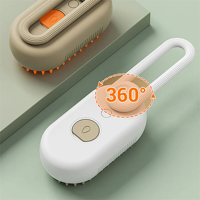 3-in-1 Steam Pet Grooming Brush — Spray, Massage & Deshed