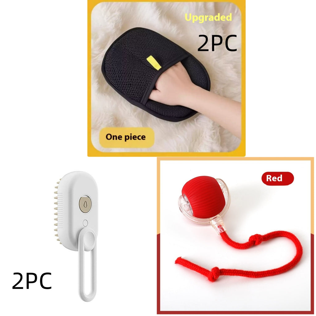 3-in-1 Steam Pet Grooming Brush — Spray, Massage & Deshed