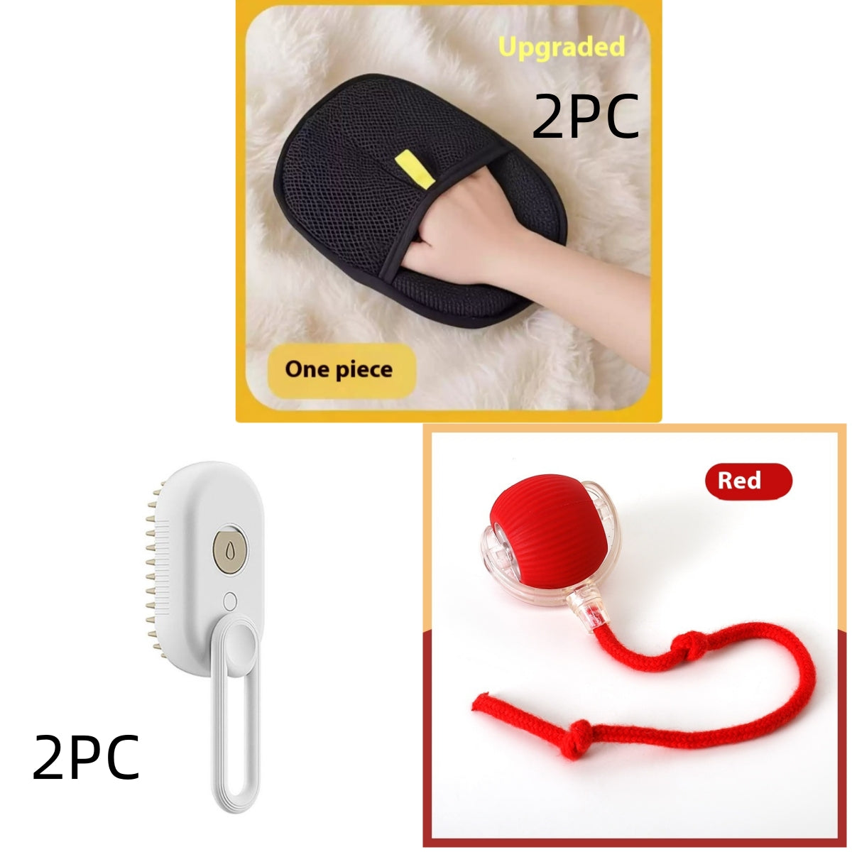 3-in-1 Steam Pet Grooming Brush — Spray, Massage & Deshed