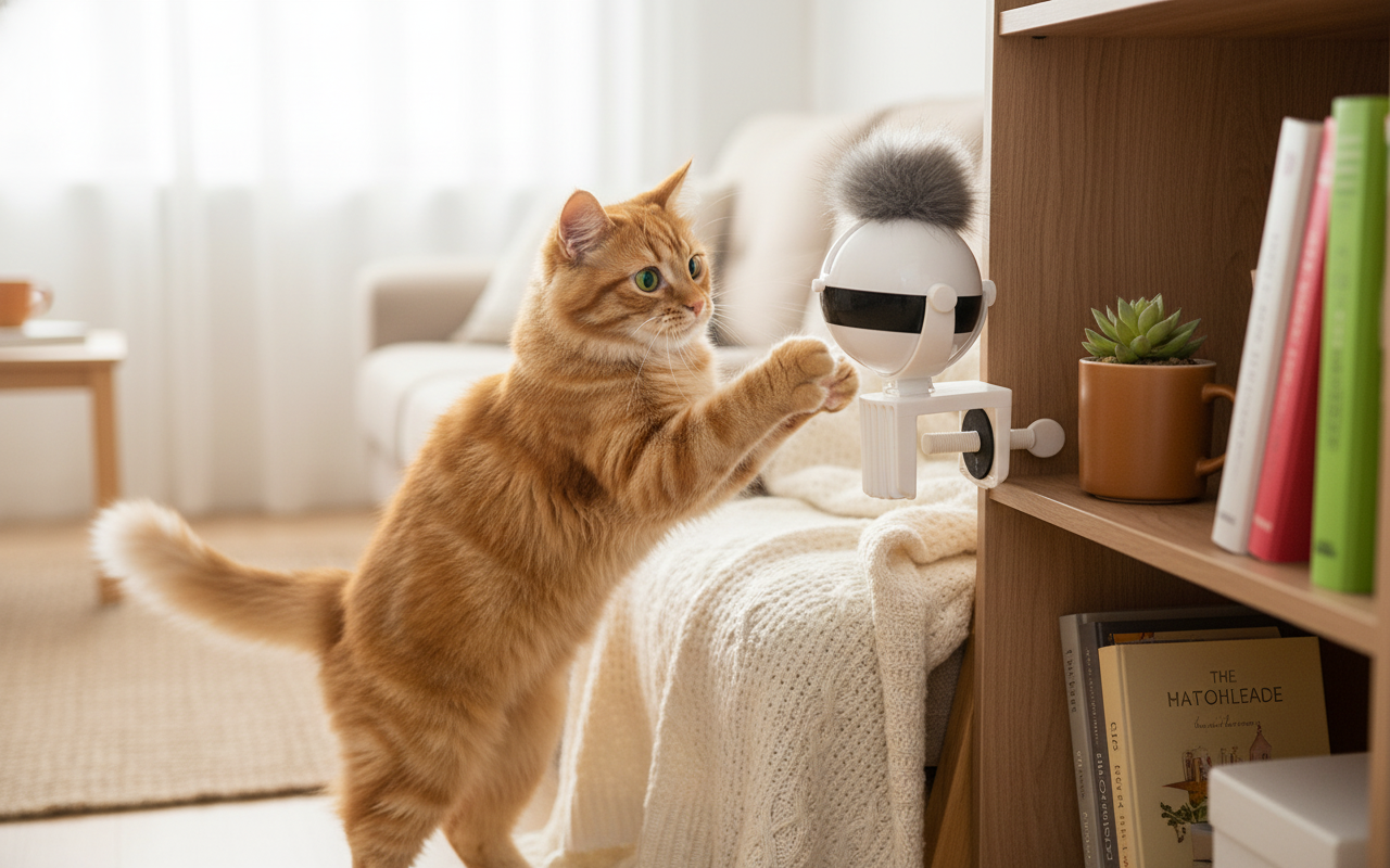 Interactive Electronic Cat Toy with Motion